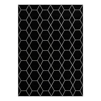 Unique Loom Geometric Trellis Frieze Rug