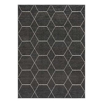 Unique Loom Geometric Trellis Frieze Rug