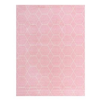Unique Loom Geometric Trellis Frieze Rug