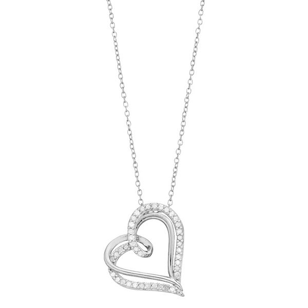 Silver heart clearance necklace