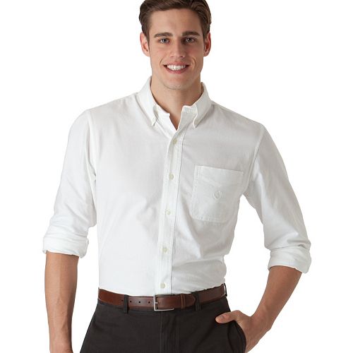 Men's Chaps Classic-Fit Solid Oxford Casual Button-Down Shirt