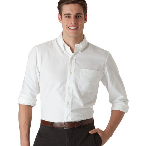 chaps mens button down shirts