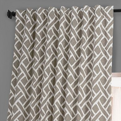 EFF Geometric Printed Cotton Blackout Curtain Panel