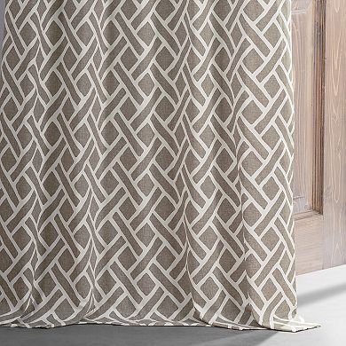 EFF Geometric Printed Cotton Blackout Curtain Panel