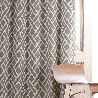 EFF Geometric Printed Cotton Blackout Curtain Panel