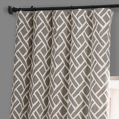 EFF Geometric Printed Cotton Blackout Curtain Panel