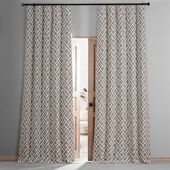 EFF Geometric Printed Cotton Blackout Curtain Panel