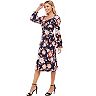 Juniors' Lily Rose Long Sleeve Cinch Front Midi Dress