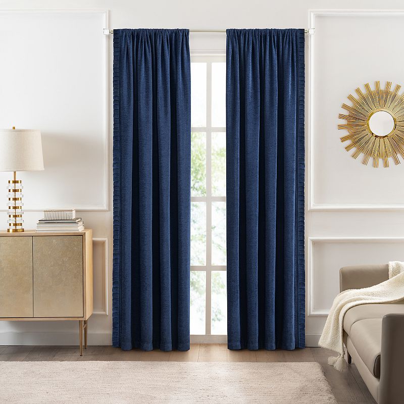 54702750 Achim Bordeaux Window Curtain Panel, Blue, 52X84 sku 54702750