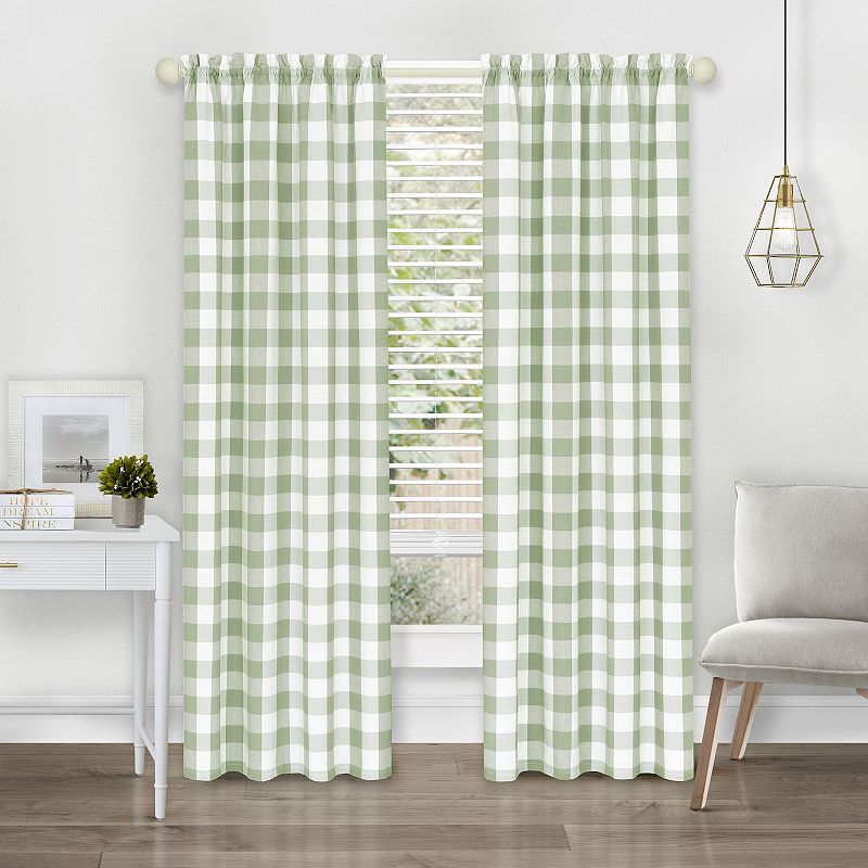 54702752 Achim Hunter Window Curtain Panel, Green, 42X63 sku 54702752