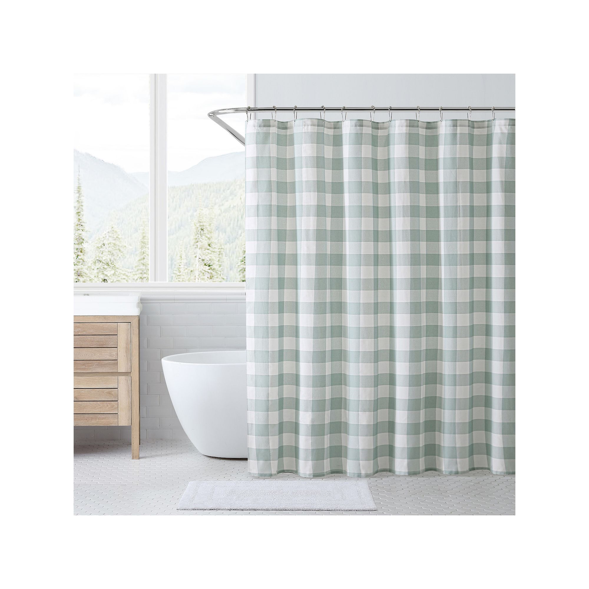 Eddie Bauer Cabin Plaid Shower Curtain, Size: 72X72, Green