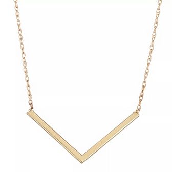 10k Gold Chevron Necklace