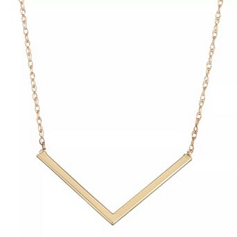 10k Gold Chevron Necklace