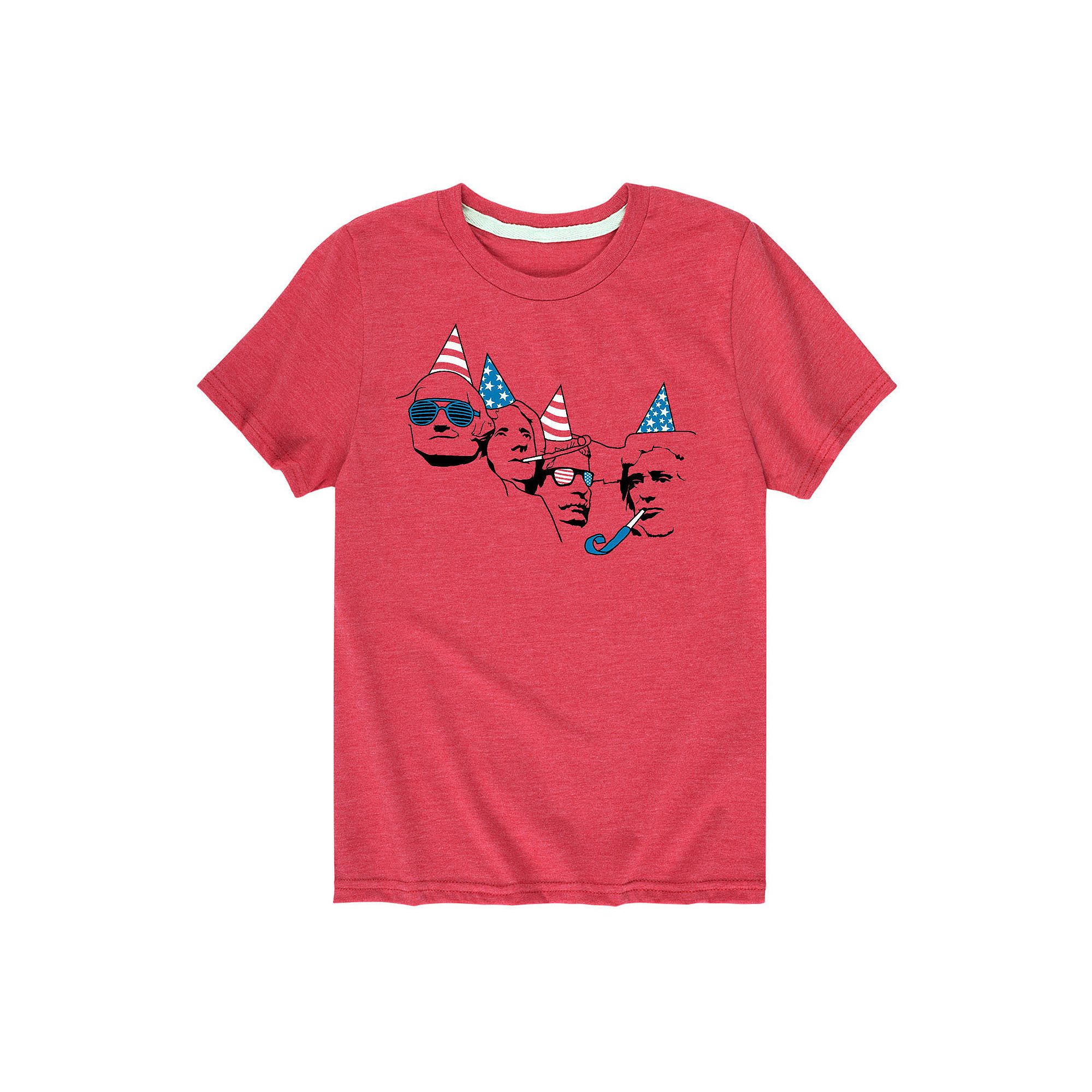 Boys 8-20 Mount Rushmore Party Tee, Boys, Size: Small, Red