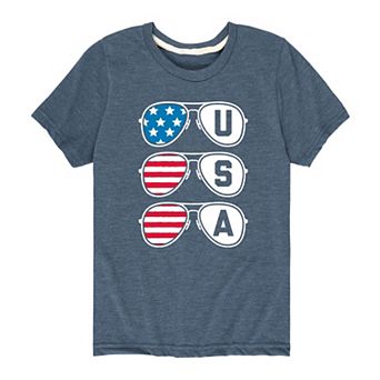 Boys 8-20 USA Sunglasses Tee