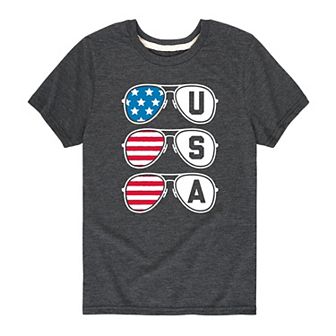 Boys 8-20 USA Sunglasses Tee