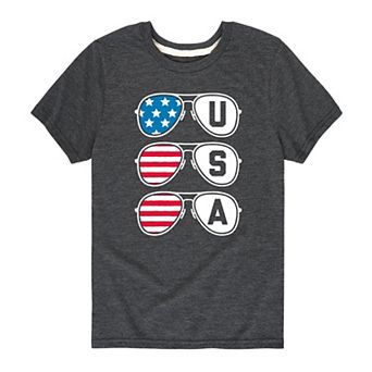 Boys 8-20 USA Sunglasses Tee