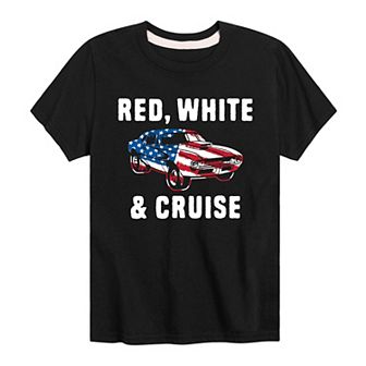 Boys 8-20 Red White And Cruise Tee