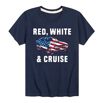 Boys 8-20 Red White And Cruise Tee