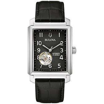 Bulova Men's Sutton Automatic Brown Leather Strap Watch - 96A269