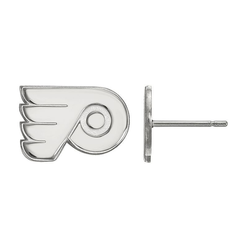 UPC 886774775319 product image for LogoArt 10k Gold Philadelphia Flyers Mini Logo Stud Earrings, Women's, 10k White | upcitemdb.com