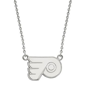 LogoArt Sterling Silver Philadelphia Flyers Small Logo Necklace