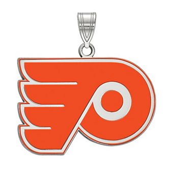 LogoArt Sterling Silver Philadelphia Flyers Large Enamel Pendant