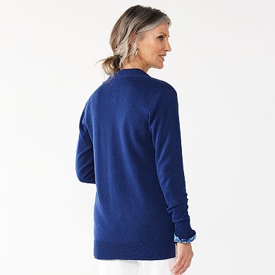 Women's Croft & Barrow® Open-Front Cardigan