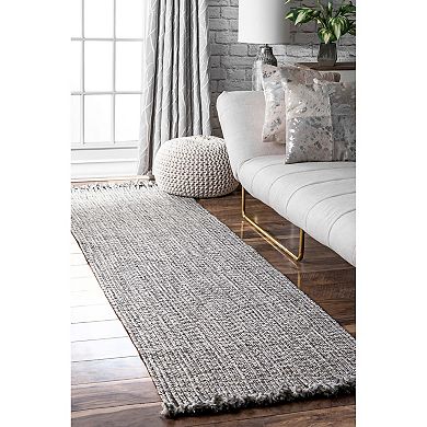 nuLOOM Braided Courtney Tassel Indoor Outdoor Rug