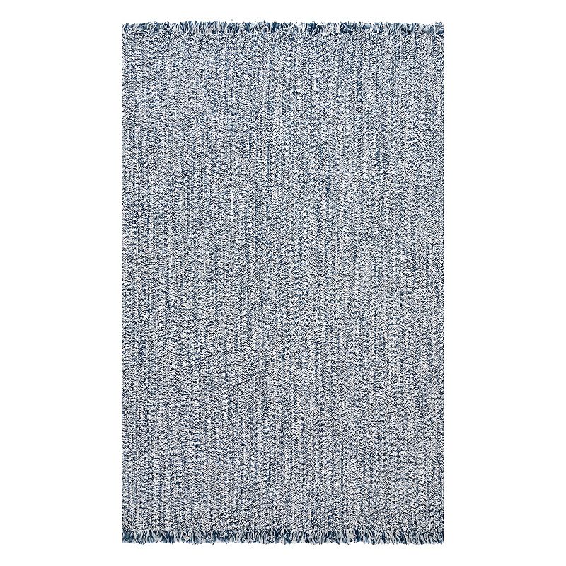 nuLOOM Braided Courtney Tassel Indoor Outdoor Rug, Blue, 10X14 Ft