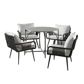 Alaterre Furniture Andover All-Weather Outdoor Bistro Table & Chair 5 pc Set