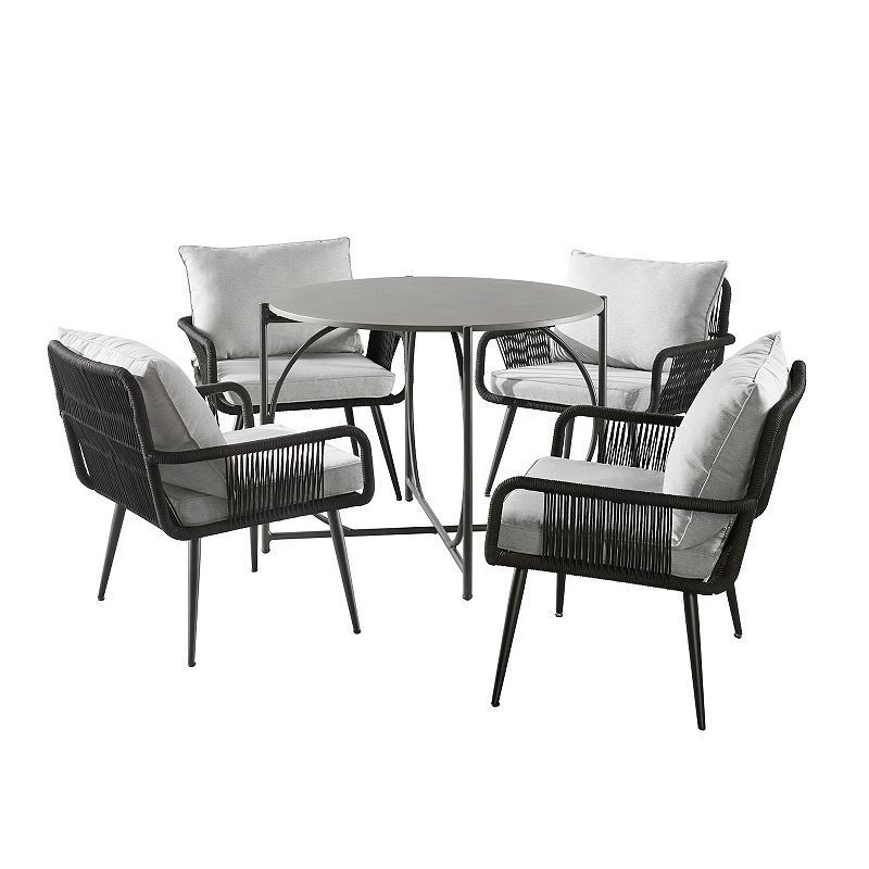 Alaterre Furniture Andover All-Weather Outdoor Bistro Table & Chair 5-piece