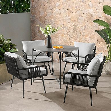 Alaterre Furniture Andover All-Weather Outdoor Bistro Table & Chair 5-piece Set