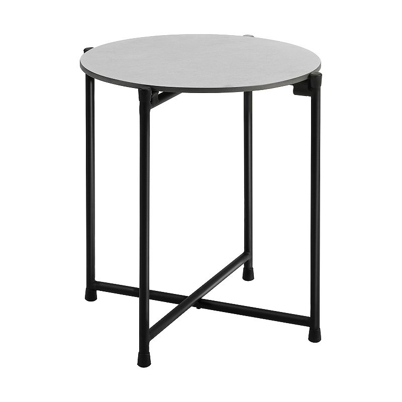 Alaterre Furniture Alburgh All-Weather End Table, Black