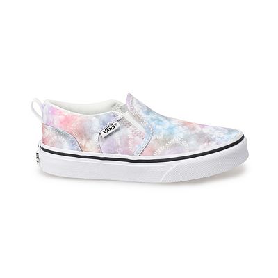Vans Asher Tie Dye Kids Slip On Shoes