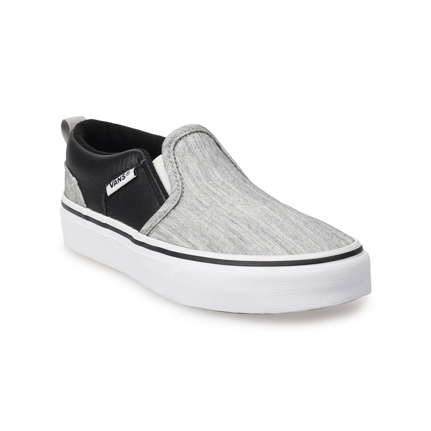 kids grey slip on vans