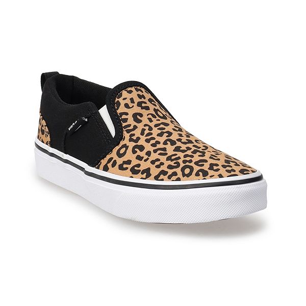 droefheid Beeldhouwer paraplu Vans® Asher Leopard Kids' Slip-On Shoes