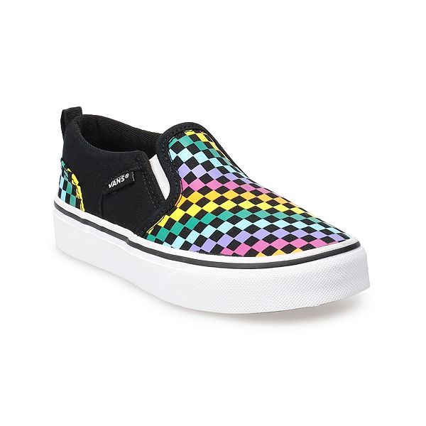 Vans Asher Checkboard Slip-On Sneaker - Kids' - Free Shipping
