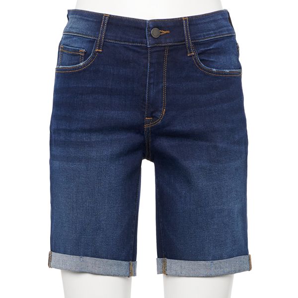 Petite Nine West Slimming Bermuda Jean Shorts