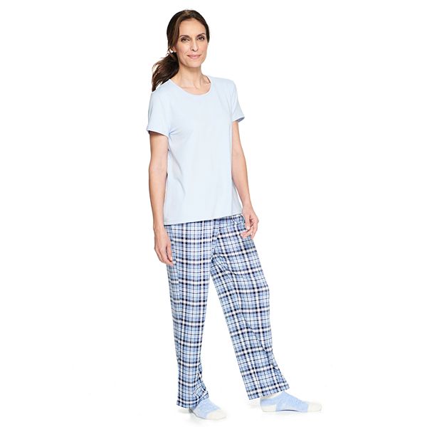 Women's Croft & Barrow® Short Sleeve Pajama Top & Pajama Pants Set