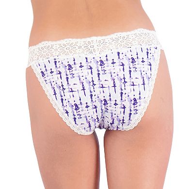 SO® Cotton & Lace String Bikini Panty