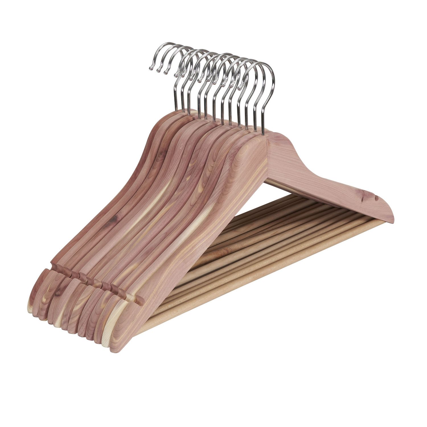 Mainstays Pant & Skirt Hangers, 15 Pack, Durable Plastic, Beige