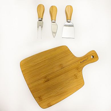 BergHOFF Bamboo Paddle Cutting Board & Cheese Knife Set