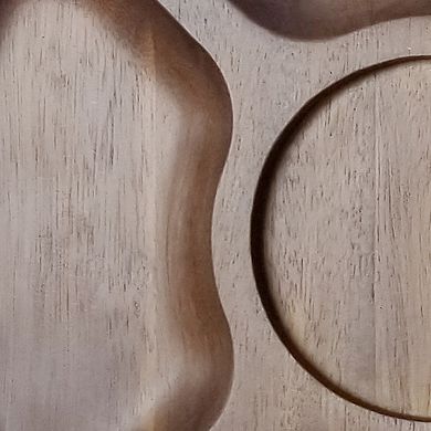 BergHOFF 13-in. Round Divided Acacia Wood Tray