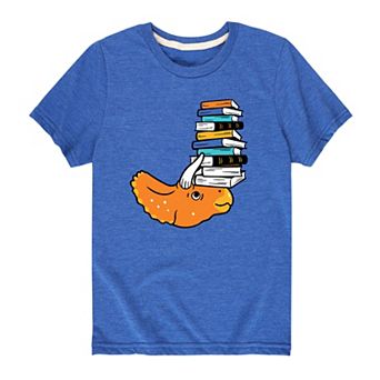Boys 8-20 Triceratops Carrying Books Tee