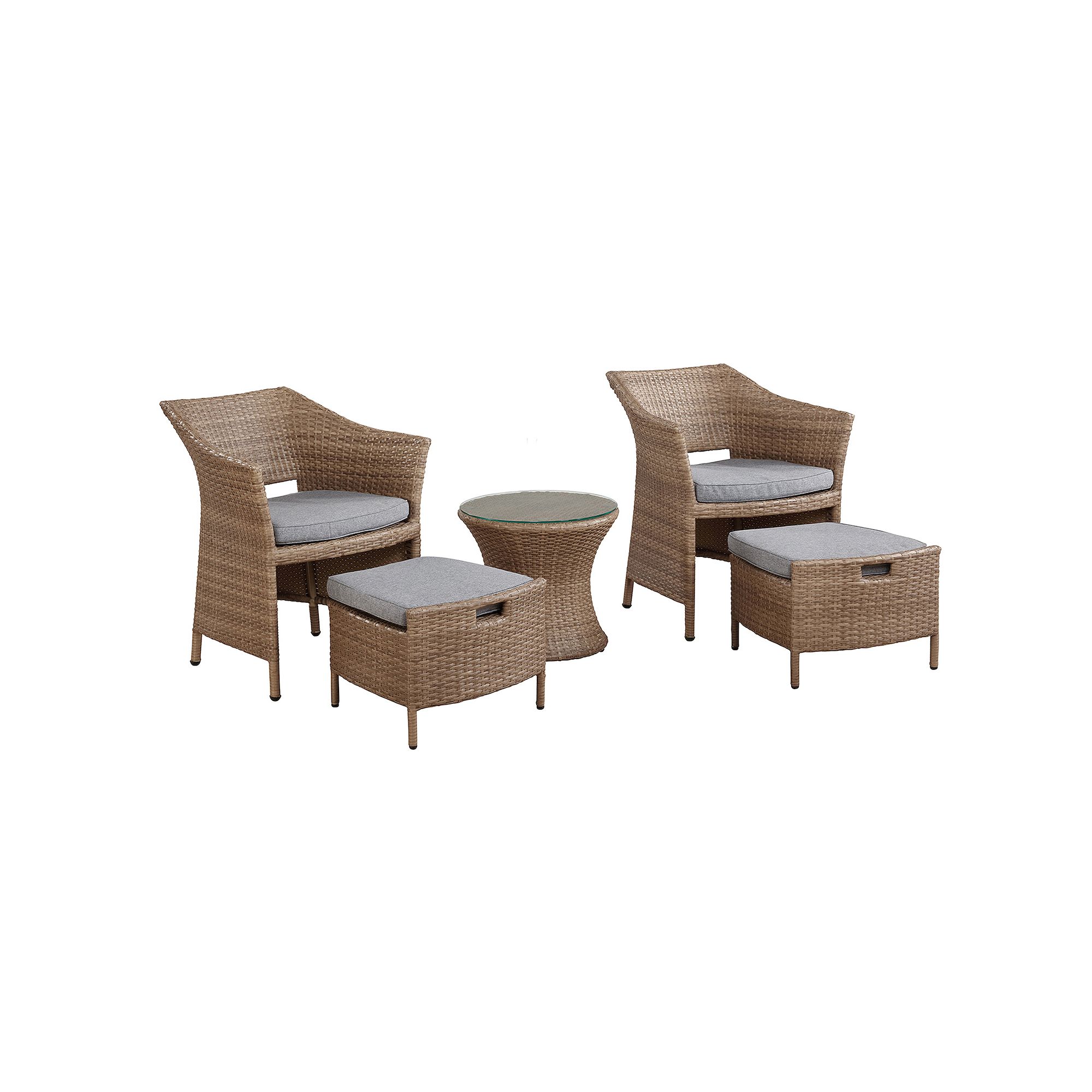 Alaterre Furniture Kokoli All-Weather Conversation 3-piece Set, Gray