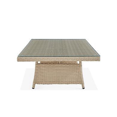 Alaterre Furniture Canaan All-Weather Wicker Outdoor Seating 4-piece Set