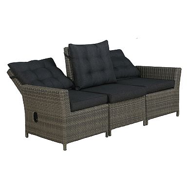 Alaterre Furniture Asti All-Weather Wicker Outdoor Seating 3-piece Set