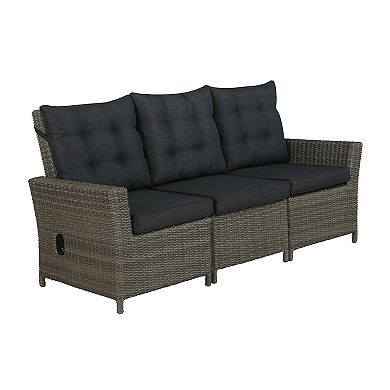 Alaterre Furniture Asti All-Weather Wicker Outdoor Seating 3-piece Set