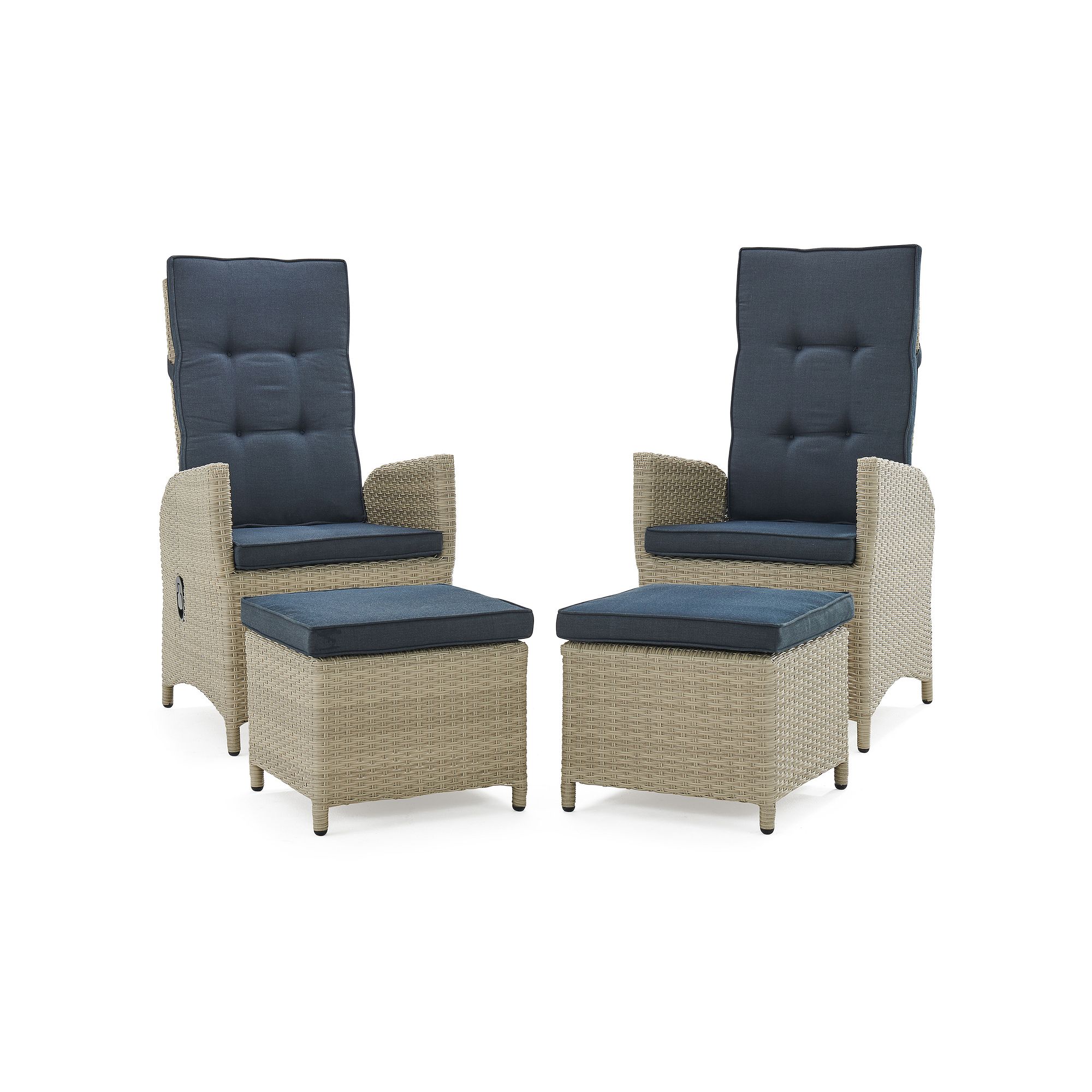 Alaterre Furniture Haven All-Weather Wicker Patio Recliner & Ottoman 2-piec